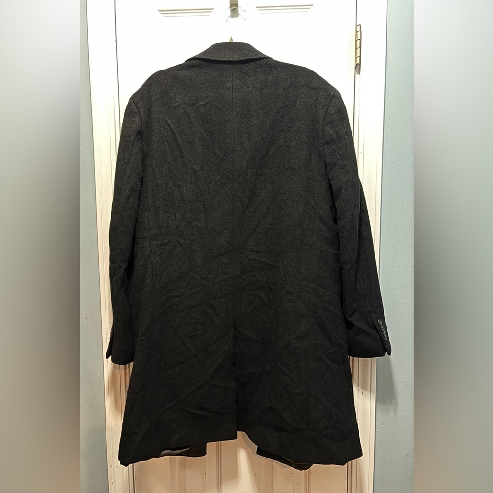 Lauren Ralph Lauren Men's BlackWool/Cashmere Blend Long Dress Coat Size 46R - Picture 8 of 8